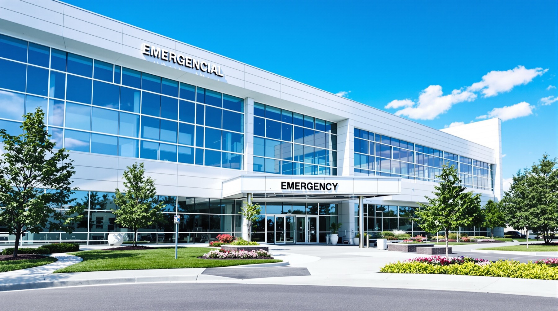 Modern hospital facility served by All Health Staffing
